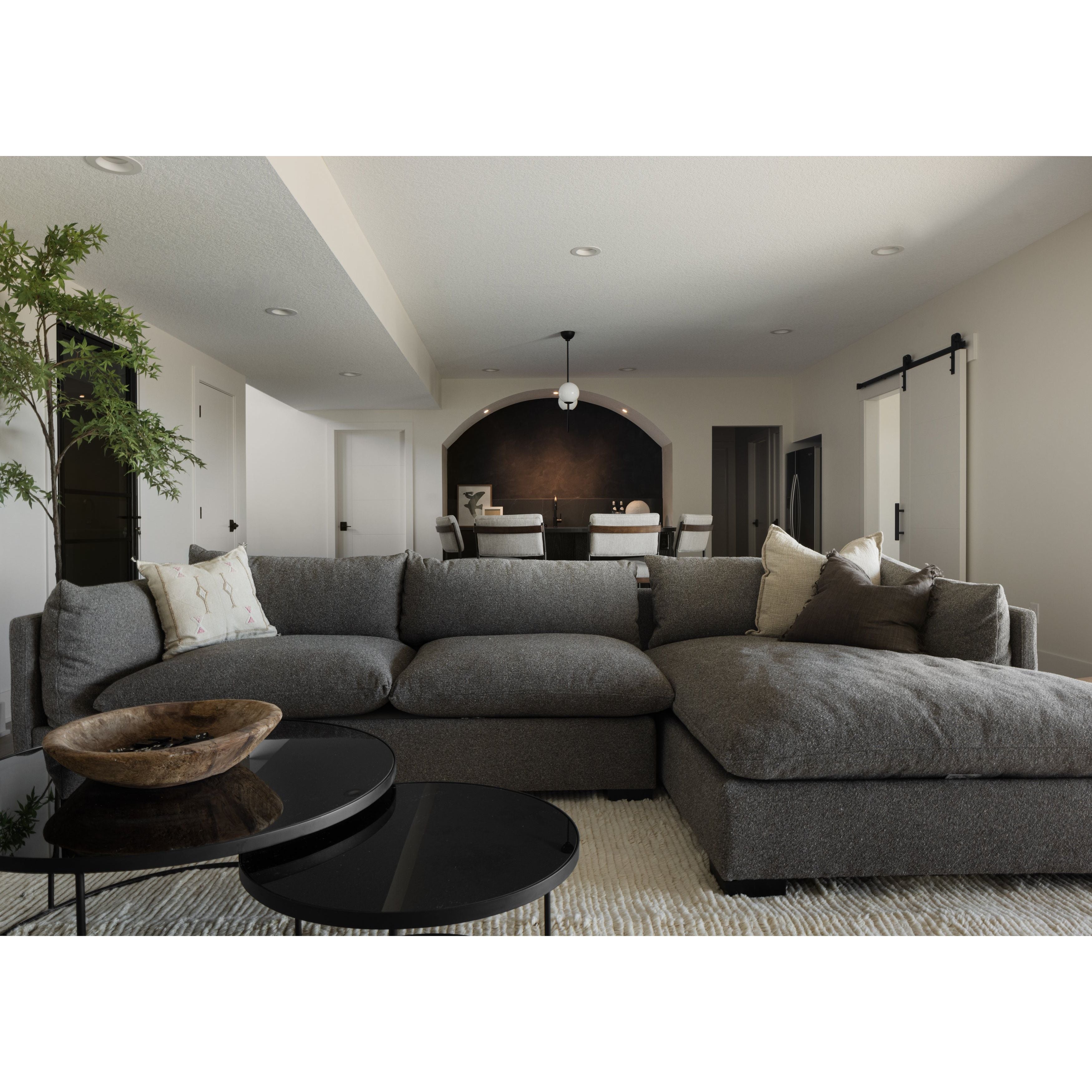 Featuring Nesting Coffee Table Set - Charcoal by Ethnicraft at Amethyst Home. Featuring a heavy aged mirror surface, this Nesting Coffee Table Set - Charcoal brings a vintage look with a modern twist to any living room or lounge area. 
Dimensions: Table 1 - 36.5"w x 36.5"d x 16.5"h Table 2 - 24"w x 24"d x 14"hWeight: 58 lbs
Material: Mirror
For regular dusting.  Amethyst Home provides interior design, new home construction design consulting, vintage area rugs, and lighting in the Tampa metro area.