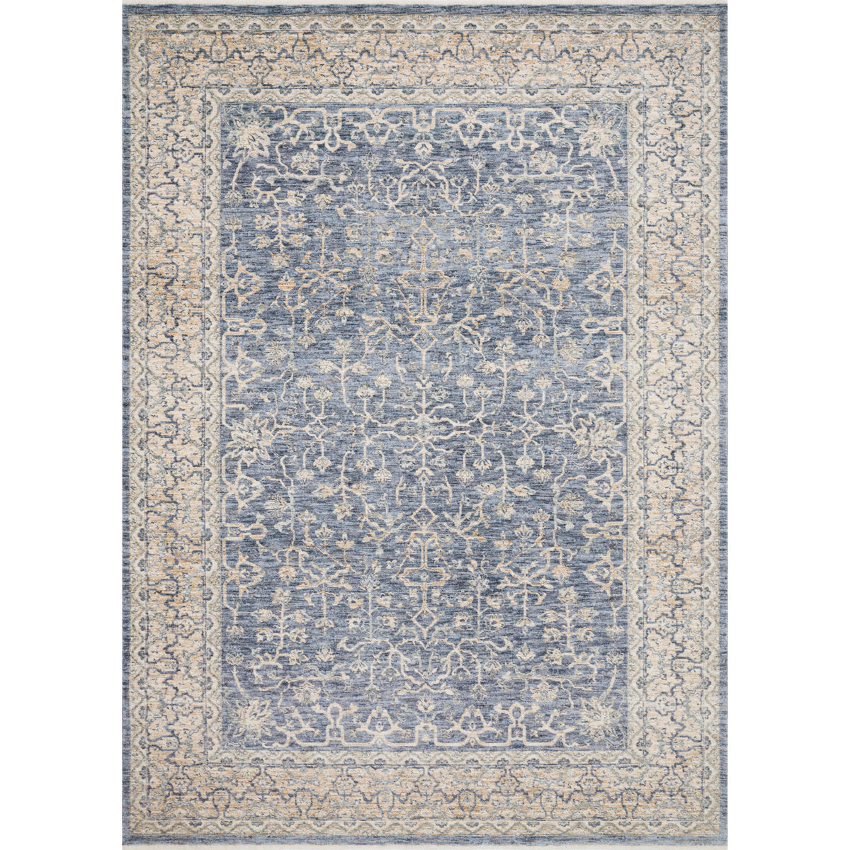 Tapis Pandora bleu foncé/ivoire