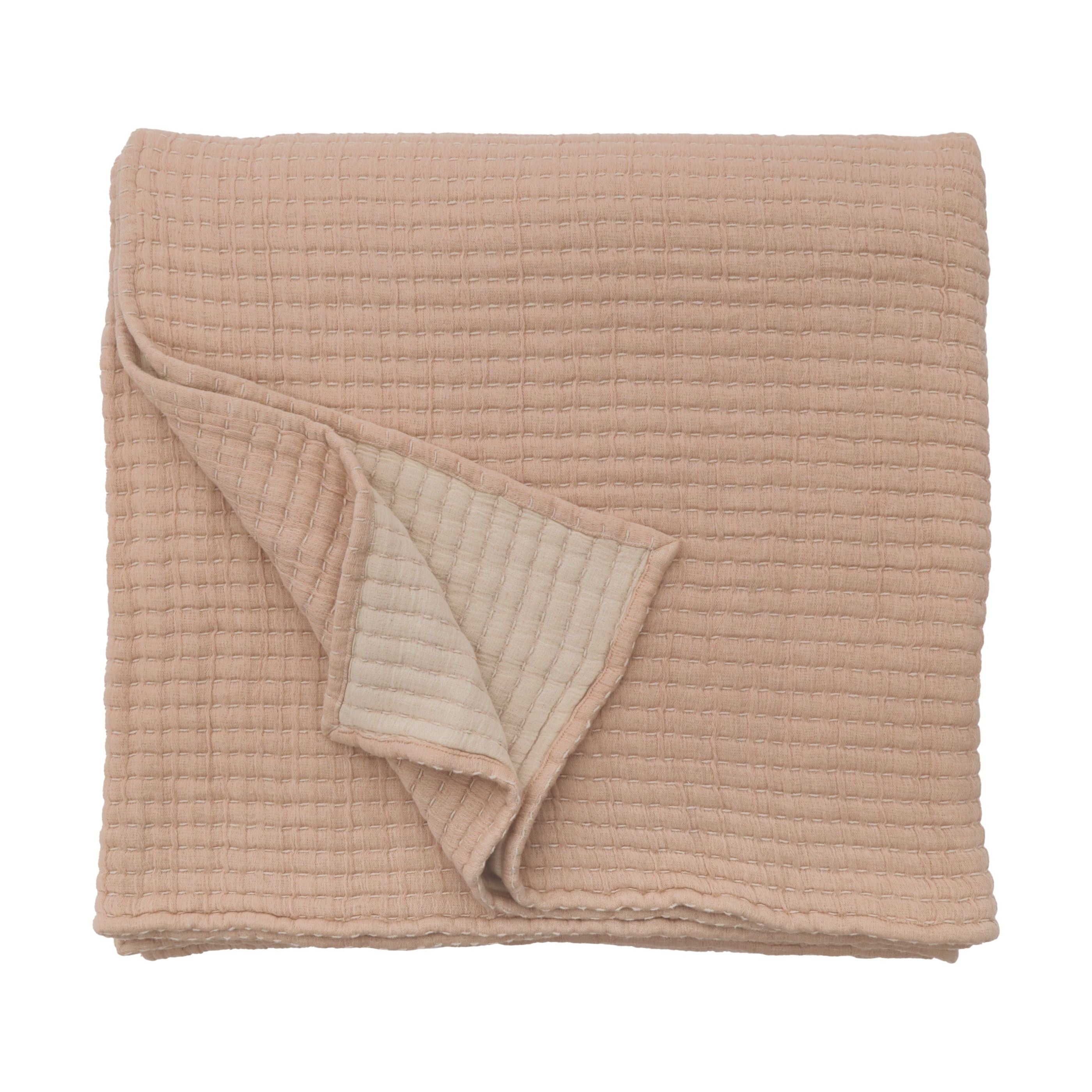 Add textural interest to your bed with the Vancouver Coverlet collection. Made of a lightweight stonewashed cotton gauze with an interwoven ivory stripe, it is the perfect addition to your bed to create a relaxing space. Amethyst Home provides interior design, new construction, custom furniture, and area rugs in the Omaha metro area.