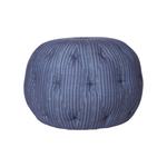 Featuring Pouf 20" Ottoman by Cisco Brothers at Amethyst Home. We love the stitching detail on this Pouf 20" Ottoman by Cisco Brothers. Place in your den, living room, or other entertainment area of your home and keep for years to come! Photographed in Bengal Pin Strip Indigo and Anvil Stone. 
Overall: 20"dia x 15"hSeat Height: 15"h.  Amethyst Home provides interior design, new home construction design consulting, vintage area rugs, and lighting in the Park City metro area.
