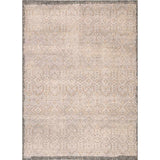 Featuring Revolution Prospect Hand-Knotted Rug by Jaipur Living at Amethyst Home. The Revolution collection is inspired by traditional style and beautifully detailed antique textile designs. The hand-knotted Prospect area rug showcases a captivating geometric design in muted tones of gray and gold. A charcoal edge creates a unique border effect around this .  Amethyst Home provides interior design, new home construction design consulting, vintage area rugs, and lighting in the Portland metro area.