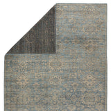 Featuring Rhapsody Faena Hand-Knotted Rug by Jaipur Living at Amethyst Home. The Rhapsody Faena Area Rug features heirloom-quality designs of stunningly abrashed Old World patterns.  The Faena hand-knotted rug boasts a beautifully washed medallion motif with elegant floral accents. The light blue, cream, and gray palette grounds transitional spaces with grace.  Amethyst Home provides interior design, new home construction design consulting, vintage area rugs, and lighting in the Dallas metro area.
