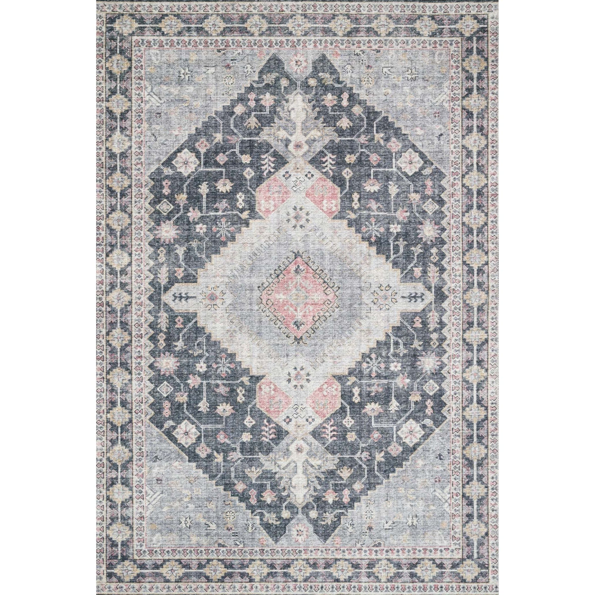 Tapis Skye charbon/multicolore