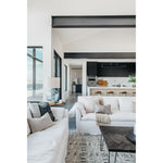 Featuring Donato White Linen Sofa by Cisco Brothers at Amethyst Home. An Amethyst essential: dreamy feather top cushion covers a full upholstered frame.  Slipcovered in an ethereal white linen machine washable slipcover — made just for you in North Carolina.  
Donato 97" Sofa: 97"w x 32"h x 41"dSeat Space: 85"w x 24"d x 16"h
Pillows: (2) 44x20, (4) 26x26x. Amethyst Home provides interior design, new home construction design consulting, vintage area rugs, and lighting in the Los Angeles metro area.