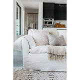 Featuring Donato White Linen Sofa by Cisco Brothers at Amethyst Home. An Amethyst essential: dreamy feather top cushion covers a full upholstered frame. Slipcovered in an ethereal white linen machine washable slipcover — made just for you in North Carolina.
Donato 97" Sofa: 97"w x 32"h x 41"dSeat Space: 85"w x 24"d x 16"h
Pillows: (2) 44x20, (4) 26x26x2. Amethyst Home provides interior design, new home construction design consulting, vintage area rugs, and lighting in the Calabasas metro area.