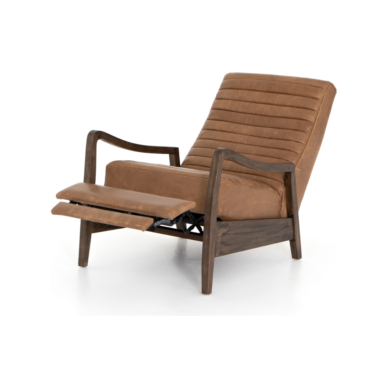 Featuring Chance Warm Taupe Dakota Leather Recliner by Four Hands at Amethyst Home. The Chance Recliner has an invitingly curved seat with dramatic horizontal channels is covered in soft, camel-colored top-grain leather. Rich, tonal frame captures alluring negative—and positive—spaces. A push recliner takes this forward-thinking lounger to the next level.
Over.  Amethyst Home provides interior design, new home construction design consulting, vintage area rugs, and lighting in the Miami metro area.