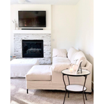 Featuring Radley Upholstered 2 Piece Sectional by Cisco Brothers at Amethyst Home. The Cisco Brothers Radley Upholstered 2 Piece Sectional is a modern beauty with it's clean lines and thin, iron legs. Gather the whole family around to watch a movie or relax into after a long day, this is sure to be everyone's favorite sectional.
Size: 120"w x 63"d x 30"hSe.  Amethyst Home provides interior design, new home construction design consulting, vintage area rugs, and lighting in the Calabasas metro area.