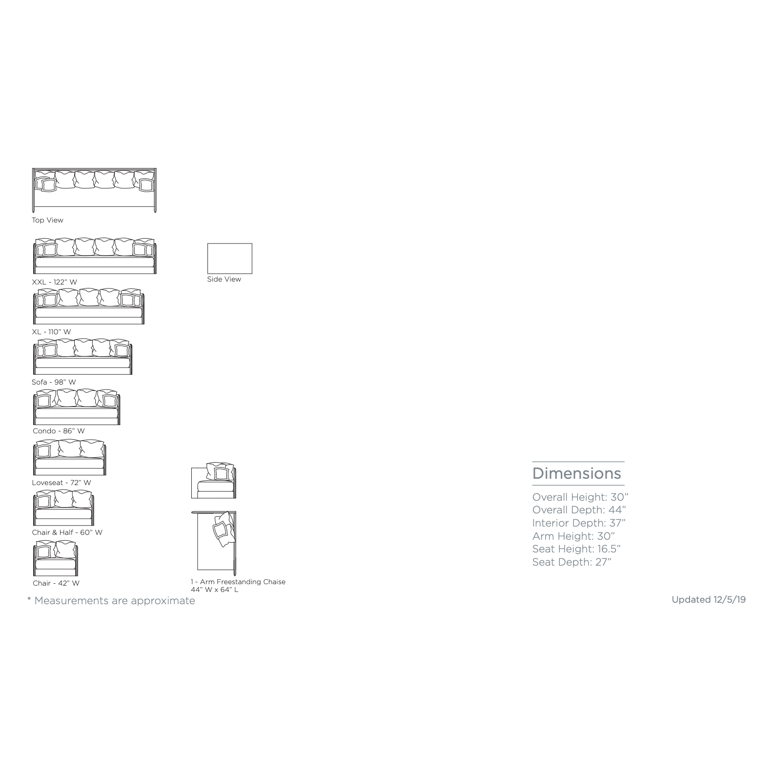 The Kate Sofa Family by Verellen is a modern-lovers dream!  The exaggerated high arms and juicy, spring down cushion are the ultimate in comfort. Removable multi-back down-filled pillows can be personalized to your liking. Shown in a heavy duty laundered casual linen. Extra deep with a moderately low seat height. Amethyst Home provides interior design, new home construction design consulting, vintage area rugs, and lighting in the Laguna Beach metro area.