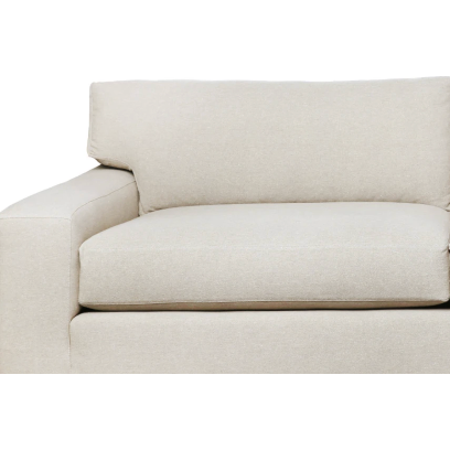 Featuring Loft Sofa Family - Custom by Cisco Brothers at Amethyst Home. This Loft Sofa Family by Cisco Brothers is a shop favorite -- simply beautiful and so comfortable for the modern family! Enjoy this sofa upholstered or slipcovered. Down filled back cushions are a breeze to fluff and reshape. Photographed in Mariet Natural. Lifestyle Shot in Molino Sla. Amethyst Home provides interior design, new home construction design consulting, vintage area rugs, and lighting in the Scottsdale metro area.