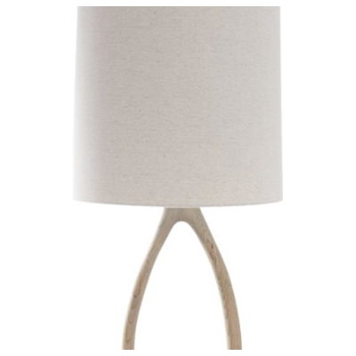 The Urbino Ash Floor Lamp is crafted from sustainably harvested hardwood by Verellen in North Carolina. The unique shape of the body paired with the oatmeal shade complements any room Amethyst Home provides interior design, new home construction design consulting, vintage area rugs, and lighting in the Portland metro area.
