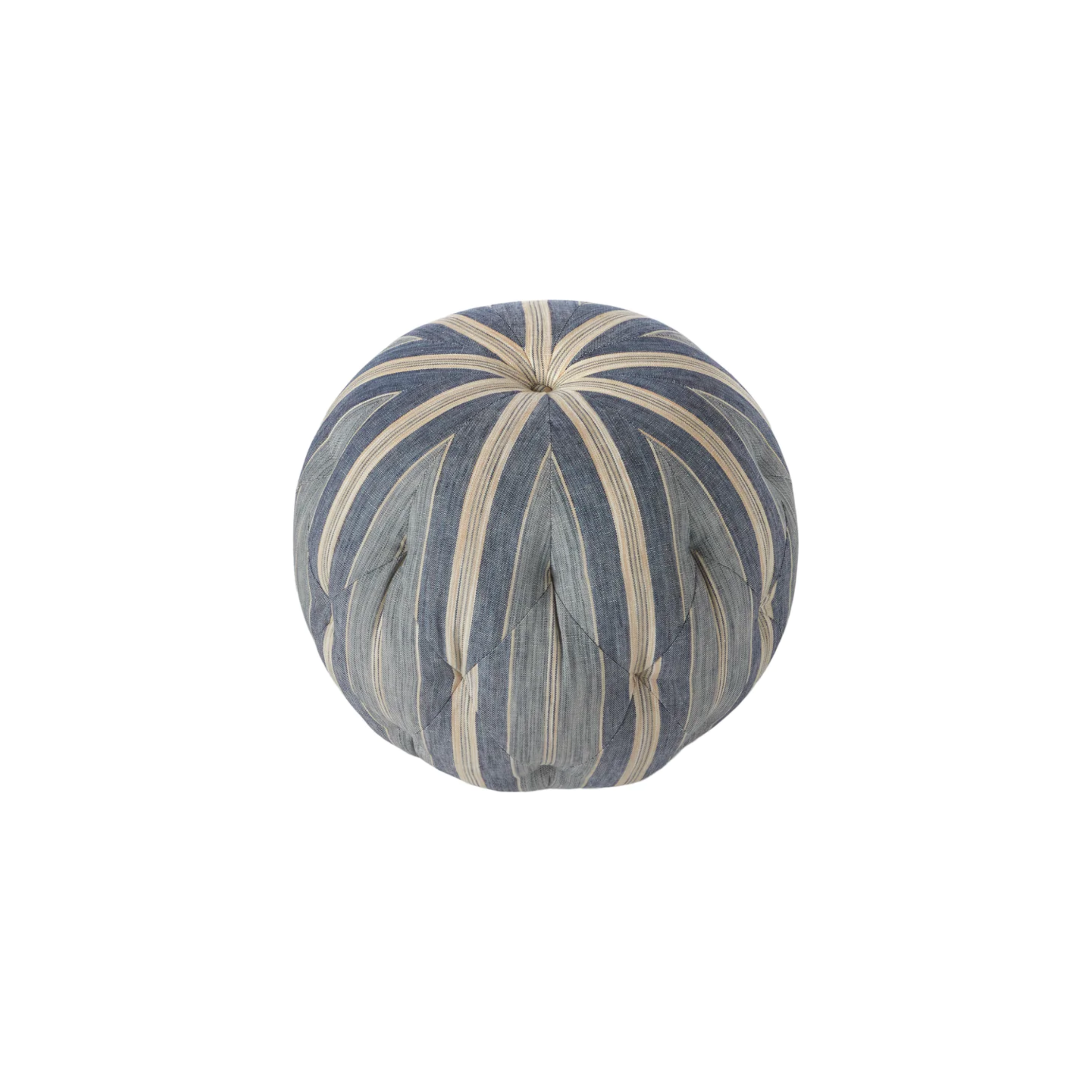 Featuring Pouf 20" Ottoman by Cisco Brothers at Amethyst Home. We love the stitching detail on this Pouf 20" Ottoman by Cisco Brothers. Place in your den, living room, or other entertainment area of your home and keep for years to come! Photographed in Bengal Pin Strip Indigo and Anvil Stone.
Overall: 20"dia x 15"hSeat Height: 15"h. Amethyst Home provides interior design, new home construction design consulting, vintage area rugs, and lighting in the Laguna Beach metro area.