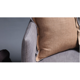 The Kate Sofa by Verellen is a modern-lovers dream!  The exaggerated high arms and juicy, spring down cushion are the ultimate in comfort. Removable multi-back down-filled pillows can be personalized to your liking. Shown in a heavy duty laundered casual linen. Extra deep with a moderately low seat height.  • Overall Height: 30” • Arm Height: 30” • Seat Height: 16.5” • Exterior Depth: 44” • Seat Depth: 27” • Interior Depth: 37”