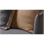 The Kate Sofa by Verellen is a modern-lovers dream!  The exaggerated high arms and juicy, spring down cushion are the ultimate in comfort. Removable multi-back down-filled pillows can be personalized to your liking. Shown in a heavy duty laundered casual linen. Extra deep with a moderately low seat height.  • Overall Height: 30” • Arm Height: 30” • Seat Height: 16.5” • Exterior Depth: 44” • Seat Depth: 27” • Interior Depth: 37”