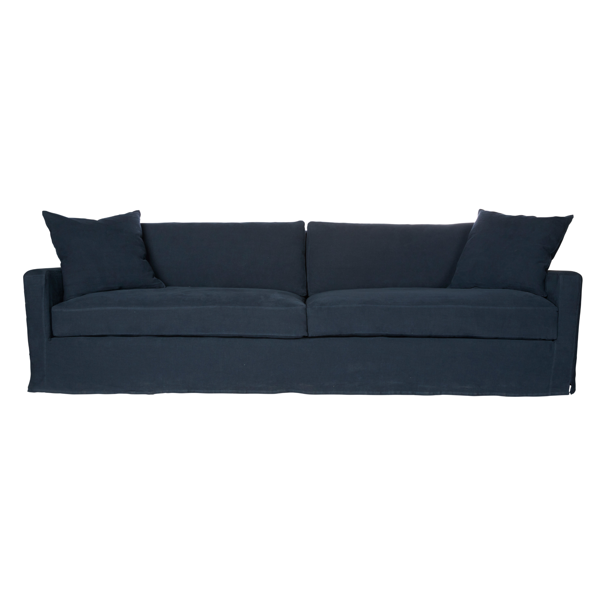 Featuring Sunset Sofa Family by Cisco Brothers at Amethyst Home. TV-binging nights are alright with the Sunset Sofa Family by Cisco Brothers. It's an extra deep sofa with a subtly reclined back. It works well in rooms with mounted TVs or sunrooms. Enjoy this sofa slipcovered or upholstered. Photographed in Mariet Marine 100% linen.
Sunset 96" Sofa: 96"W x 3. Amethyst Home provides interior design, new home construction design consulting, vintage area rugs, and lighting in the Omaha metro area.