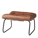 Featuring Brando Leather Ottoman by Cisco Brothers at Amethyst Home. This gorgeous custom leather ottoman, the Brando Leather Ottoman by Cisco Brothers, pairs well with our Brando Chair, also from Cisco Brothers. As shown in Spur Terracotta in a Grade 500 leather. Lifestyle shots in the dark leather are discontinued.
Ottoman size: 25"w x 20"d x 16.5"h.  Amethyst Home provides interior design, new home construction design consulting, vintage area rugs, and lighting in the Winter Garden metro area.