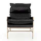 Featuring Taryn Chair - Sonoma Black by Four Hands at Amethyst Home. This Taryn Chair - Sonoma Black is a nod to relaxed modernism, playing up the natural depth of exclusive top-grain leather, with buckle details and low-slung styling crafting the hippest of vibes.
Overall Dimensions: 28"W x 37"L x 35"HColors: Sonoma Black, Aged BrassMaterials: Top Grain Leath.  Amethyst Home provides interior design, new home construction design consulting, vintage area rugs, and lighting in the Miami metro area.