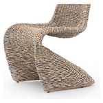 Featuring Portia Dining Chair - Grey Wash by Four Hands at Amethyst Home. Strike a pose. Finished in a washed grey, all-weather wicker seating curves for shapely intrigue, indoors or out. Cover or store inside during inclement weather and when not in use.
Overall Dimensions: 20.50"W x 27"L x 34"HColors: Grey WashMaterials: Banana LeafWeight: 37.7 lbVolume:.  Amethyst Home provides interior design, new home construction design consulting, vintage area rugs, and lighting in the San Diego metro area.