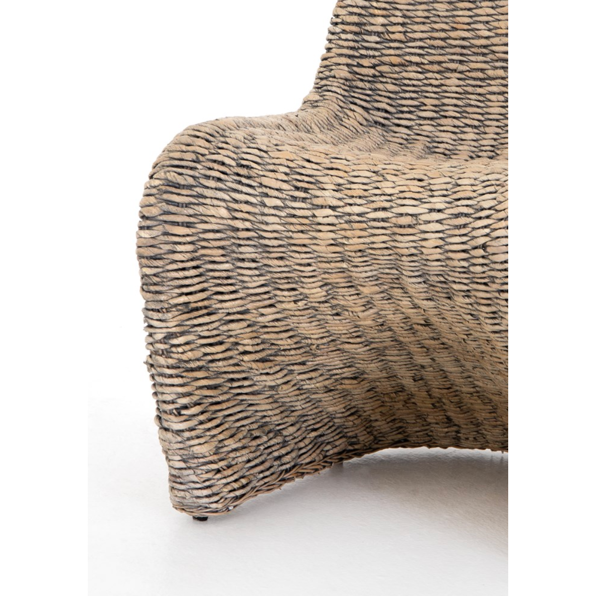 Featuring Portia Dining Chair - Grey Wash by Four Hands at Amethyst Home. Strike a pose. Finished in a washed grey, all-weather wicker seating curves for shapely intrigue, indoors or out. Cover or store inside during inclement weather and when not in use.
Overall Dimensions: 20.50"W x 27"L x 34"HColors: Grey WashMaterials: Banana LeafWeight: 37.7 lbVolume: 1.  Amethyst Home provides interior design, new home construction design consulting, vintage area rugs, and lighting in the Houston metro area.