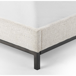 Featuring Newhall Bed - Plushtone Linen by Four Hands at Amethyst Home. Subtle, modern elegance found in this Newhall Bed - Plushtone Linen. A low, tufted headboard in a light textural grey pairs with a simple gunmetal iron base.
Queen Overall Dimensions: 64.5"W x 86.5"L x 55"HKing Overall Dimensions: 80.5"W x 86.5"L x 55"H
Colors: Plushtone Linen, GunmetalMat.  Amethyst Home provides interior design, new home construction design consulting, vintage area rugs, and lighting in the Tampa metro area.