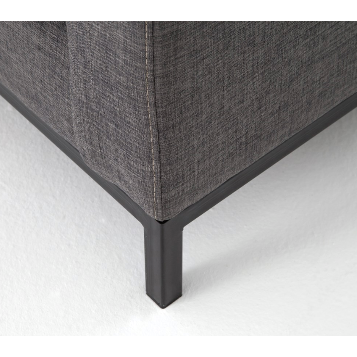 Featuring Grammercy 2-Piece Chaise Sectional - Bennett Charcoal by Four Hands at Amethyst Home. Flexible style, luxurious comfort and family-friendly upholstery. Clean, simple lines and a black iron base keep things casual and chic.
This fashion-forward upholstered collection mixes elegant fabrics with interesting design elements Each piece features No.  Amethyst Home provides interior design, new home construction design consulting, vintage area rugs, and lighting in the Winter Garden metro area.