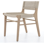 Featuring Delmar Outdoor Dining Chair by Four Hands at Amethyst Home. Simply stylish, indoors or out. Washed brown teak frames woven ivory rope, making a texture-driven statement. Cover or store inside during inclement weather and when not in use.
Overall Dimensions: 20.50"W x 24.25"L x 35"HColors: Ivory Rope, Washed Brown-FscMaterials: 100% Polypropylene.  Amethyst Home provides interior design, new home construction design consulting, vintage area rugs, and lighting in the Washington metro area.