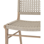 Featuring Delmar Outdoor Dining Chair by Four Hands at Amethyst Home. Simply stylish, indoors or out. Washed brown teak frames woven ivory rope, making a texture-driven statement. Cover or store inside during inclement weather and when not in use.
Overall Dimensions: 20.50"W x 24.25"L x 35"HColors: Ivory Rope, Washed Brown-FscMaterials: 100% Polypropyle.  Amethyst Home provides interior design, new home construction design consulting, vintage area rugs, and lighting in the Laguna Beach metro area.