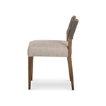 Featuring Ferris Dining Chair by Four Hands at Amethyst Home. Mixed materials at their finest. Brown parawood forms a slight, simple frame for squared seating of neutral performance-grade upholstery. Charcoal top-grain leather backing takes this modern-minded dining chair to the next level.
Overall Dimensions: 20"W x 21.75"L x 32"HColors: Nubuck Charcoal,.  Amethyst Home provides interior design, new home construction design consulting, vintage area rugs, and lighting in the Washington metro area.