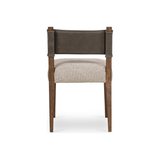 Featuring Ferris Dining Chair by Four Hands at Amethyst Home. Mixed materials at their finest. Brown parawood forms a slight, simple frame for squared seating of neutral performance-grade upholstery. Charcoal top-grain leather backing takes this modern-minded dining chair to the next level.
Overall Dimensions: 20"W x 21.75"L x 32"HColors: Nubuck Charcoal, Ant.  Amethyst Home provides interior design, new home construction design consulting, vintage area rugs, and lighting in the Boston metro area.