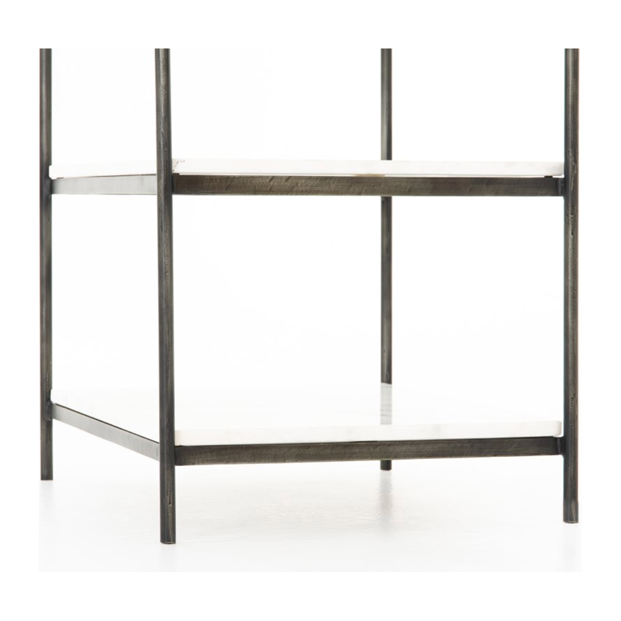 Featuring Tatum Nightstand - Hammered Gray by Four Hands at Amethyst Home. A luxe alternative to nightstands -- this Tatum marble nightstand is sophisticated, easy to style, and we love the proportions with a king sized bed.
Overall Dimensions: 25"W x 18"L x 26"H
Colors: Hammered Grey W/Clear Powder Coat, Polished White MarbleMaterials: Iron, Solid Ma.  Amethyst Home provides interior design, new home construction design consulting, vintage area rugs, and lighting in the Salt Lake City metro area.