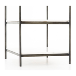 Featuring Tatum Nightstand - Hammered Gray by Four Hands at Amethyst Home. A luxe alternative to nightstands -- this Tatum marble nightstand is sophisticated, easy to style, and we love the proportions with a king sized bed.
Overall Dimensions: 25"W x 18"L x 26"H
Colors: Hammered Grey W/Clear Powder Coat, Polished White MarbleMaterials: Iron, Solid Ma.  Amethyst Home provides interior design, new home construction design consulting, vintage area rugs, and lighting in the Salt Lake City metro area.