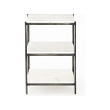 Featuring Tatum Nightstand - Hammered Gray by Four Hands at Amethyst Home. A luxe alternative to nightstands -- this Tatum marble nightstand is sophisticated, easy to style, and we love the proportions with a king sized bed.
Overall Dimensions: 25"W x 18"L x 26"H
Colors: Hammered Grey W/Clear Powder Coat, Polished White MarbleMaterials: Iron, Solid MarbleWe.  Amethyst Home provides interior design, new home construction design consulting, vintage area rugs, and lighting in the Portland metro area.