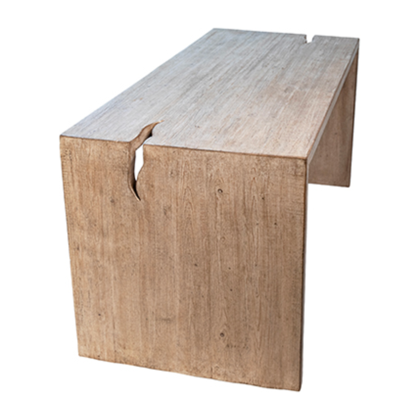 Featuring Merwin Desk by Dovetail at Amethyst Home. The simple construction of our Merwin Desk highlights the inherent beauty of the wood. Visible grain and knots give each piece its warm, individual character, and the open design leaves space for inspired styling. The whitewash finish brings a rustic, farmhouse feel to any office, living room, or oth.  Amethyst Home provides interior design, new home construction design consulting, vintage area rugs, and lighting in the Salt Lake City metro area.