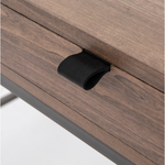 Featuring Trey Modular Writing Desk - Auburn Poplar by Four Hands at Amethyst Home. Inspired by clean mid-century design, grey-ish auburn poplar offers plenty of desk storage by way of three spacious drawers. Metal-secured leather pulls add a textural element of surprise. Great solo or paired with matching corner desk, file cabinet or credenza.
Overall Dimen.  Amethyst Home provides interior design, new home construction design consulting, vintage area rugs, and lighting in the Seattle metro area.