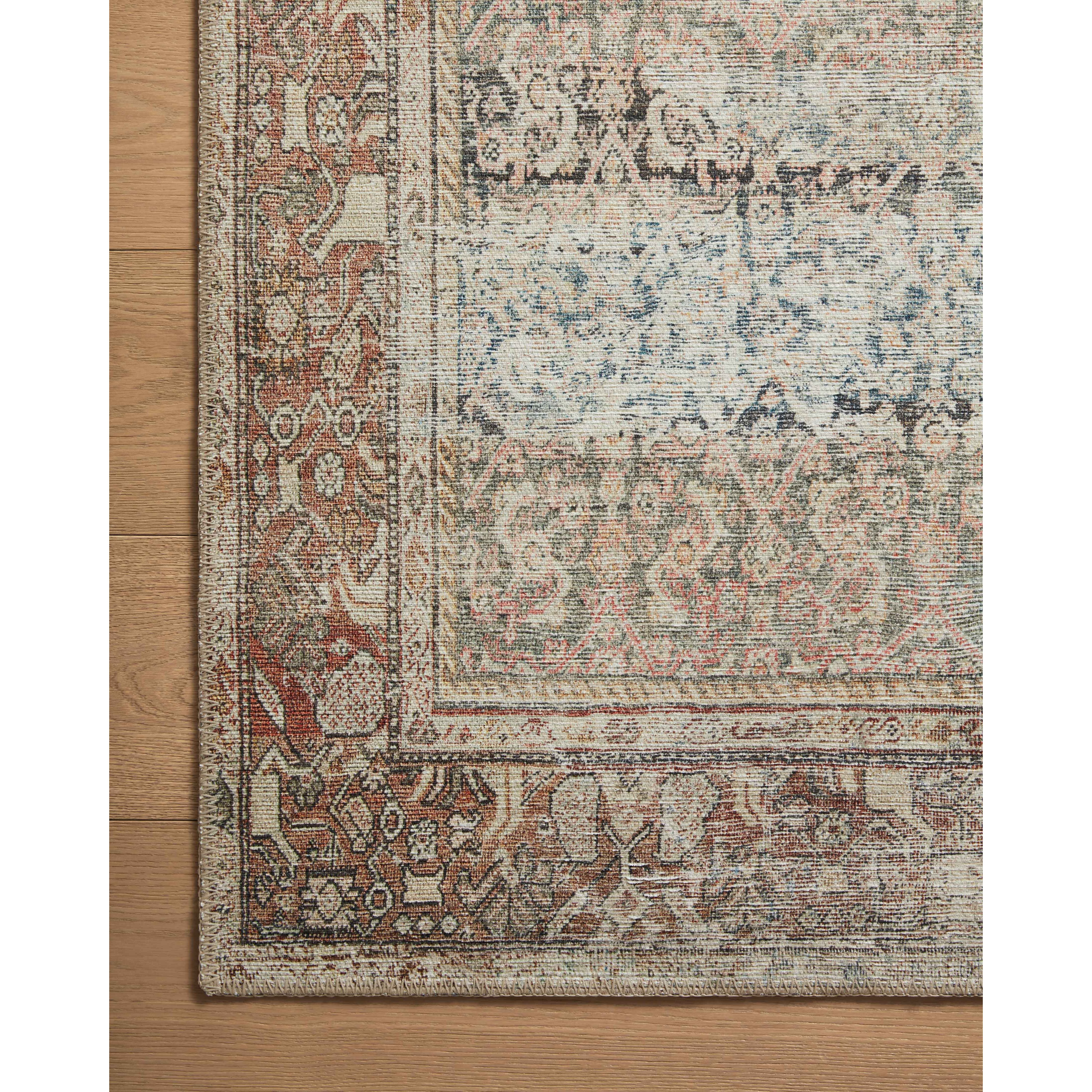 Featuring Amber Lewis x Loloi Georgie Multi / Spice Rug by Loloi at Amethyst Home. Inspired by interior designer Amber Lewis' penchant for vintage rugs, the Georgie Multi / Spice rug features a printed construction with incredible durability, color saturation, and no shedding. The rug's low, flat pile is designed for easy vacuuming and feels smooth underfoot. Georgie also carrie. Amethyst Home provides interior design, new construction, custom furniture, and area rugs in the Washington metro area.