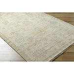 Featuring Antalya Natural / Sky Hand-Knotted Rug by Surya at Amethyst Home. The Antalya Rug Collection showcases traditional inspired designs that exemplify timeless styles of elegance, comfort, and sophistication. With their hand knotted construction, these rugs provide a durability that can not be found in other handmade constructions, and boasts the abi. Amethyst Home provides interior design, new home construction design consulting, vintage area rugs, and lighting in the Washington metro area.