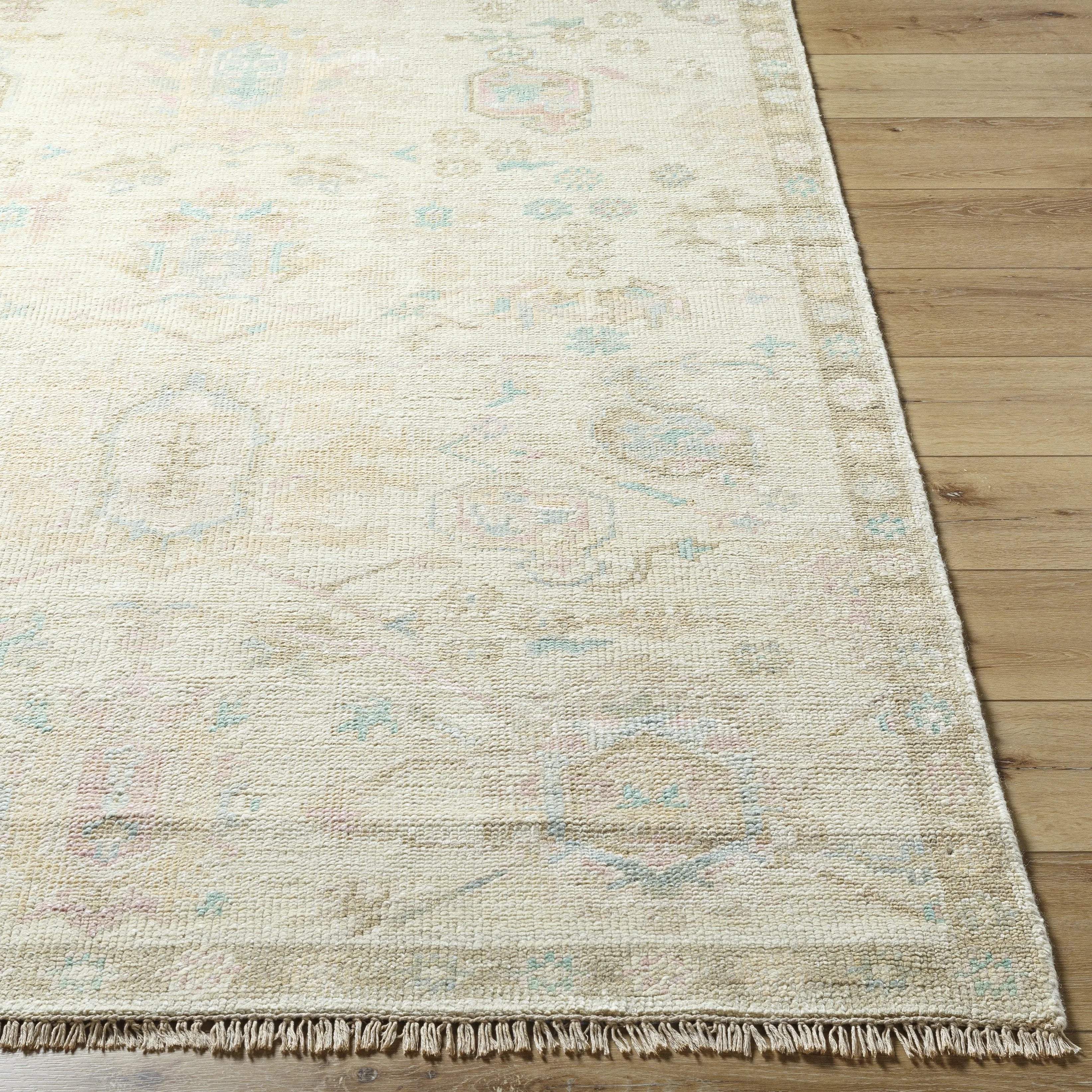 Featuring Antalya Natural / Sky Hand-Knotted Rug by Surya at Amethyst Home. The Antalya Rug Collection showcases traditional inspired designs that exemplify timeless styles of elegance, comfort, and sophistication. With their hand knotted construction, these rugs provide a durability that can not be found in other handmade constructions, and boasts the . Amethyst Home provides interior design, new home construction design consulting, vintage area rugs, and lighting in the Winter Garden metro area.