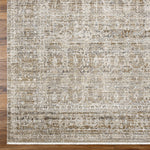 Featuring Becki Owens x Surya Margaret Medium Gray Rug by Surya at Amethyst Home. This exquisite Margaret area rug is the perfect addition to any home. The special collaboration piece from Becki Owens x Surya brings together beautiful vintage inspired style and modern craftsmanship. Handcrafted with luxurious polyester, this rug features stunning earth tone. Amethyst Home provides interior design, new home construction design consulting, vintage area rugs, and lighting in the Calabasas metro area.