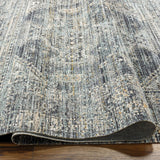 Featuring Becki Owens x Surya Margaret Navy/Taupe Rug by Surya at Amethyst Home. Introducing the Margaret area rug, a unique and special collaboration piece between Surya and Becki Owens. Let this beautiful style be the centerpiece of your space, with a captivating design that brings a timeless, old-age feel. Crafted with expert care, this rug is made of po. Amethyst Home provides interior design, new home construction design consulting, vintage area rugs, and lighting in the Charlotte metro area.