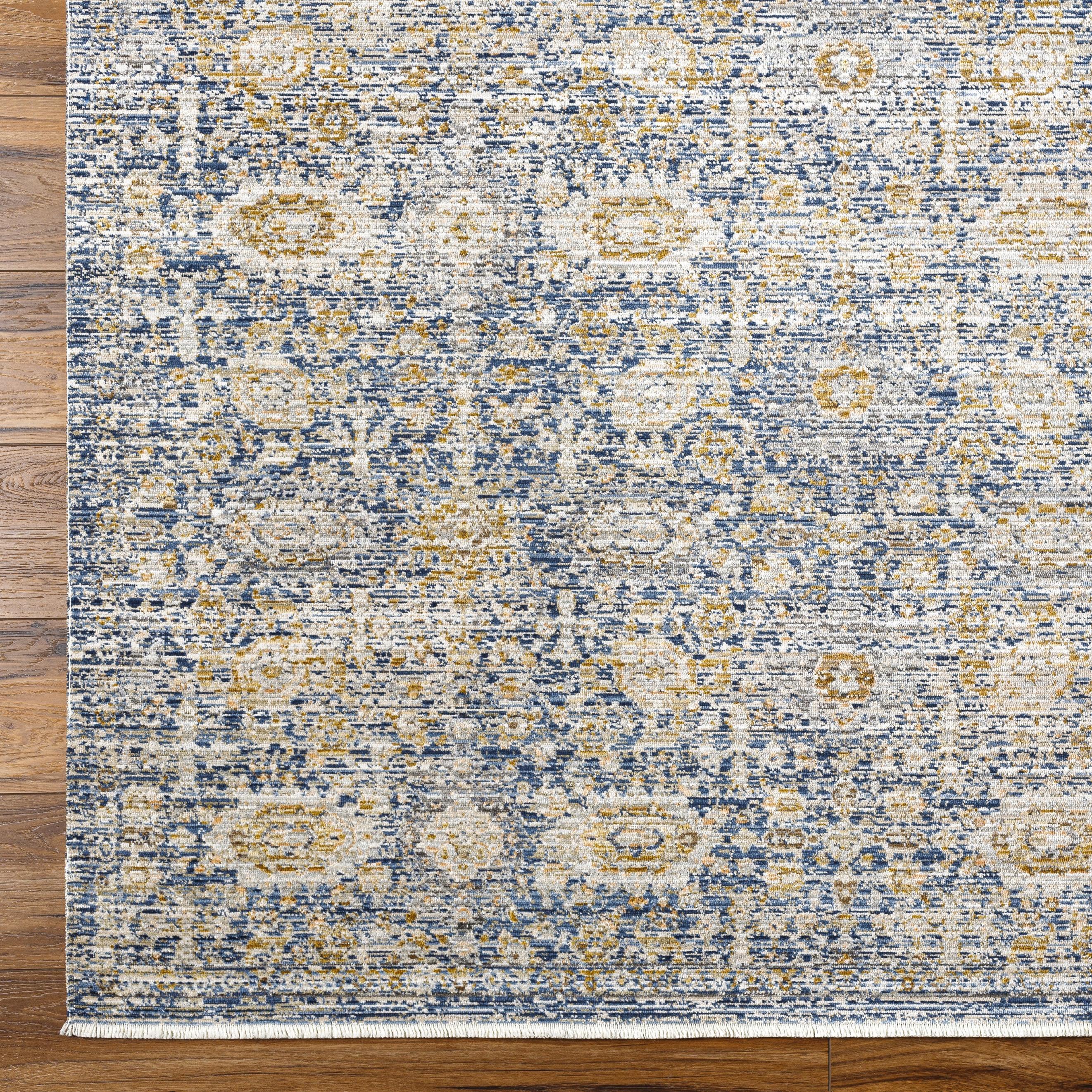 Featuring Becki Owens x Surya Margaret Navy/Gray Rug by Surya at Amethyst Home. Introducing the Margaret area rug, designed as a special collaboration for our Becki Owens x Surya line! This exquisite rug is sure to transform any space into a beautiful oasis. It features a vintage floral design, crafted with polyester for maximum durability. The main colors of . Amethyst Home provides interior design, new home construction design consulting, vintage area rugs, and lighting in the Dallas metro area.