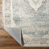 Featuring Becki Owens x Surya Marlene Blue/Cream Rug by Surya at Amethyst Home. Welcome the Marlene area rug into your home and let it be the center of attention! This traditional style rug, designed as a special collaboration piece between Surya and Becki Owens, is a timeless masterpiece perfect for any room. The plush medium pile is machine woven from du. Amethyst Home provides interior design, new home construction design consulting, vintage area rugs, and lighting in the Scottsdale metro area.