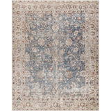 Featuring Becki Owens x Surya Marlene Blue/Tan Rug by Surya at Amethyst Home. This exquisite Marlene area rug is the perfect addition to any space! It is the result of a special collaboration between Surya and Becki Owens, and features an elegant floral pattern in deep blue. The medium pile and high-traffic construction make it ideal for living rooms, bedrooms. Amethyst Home provides interior design, new home construction design consulting, vintage area rugs, and lighting in the Austin metro area.
