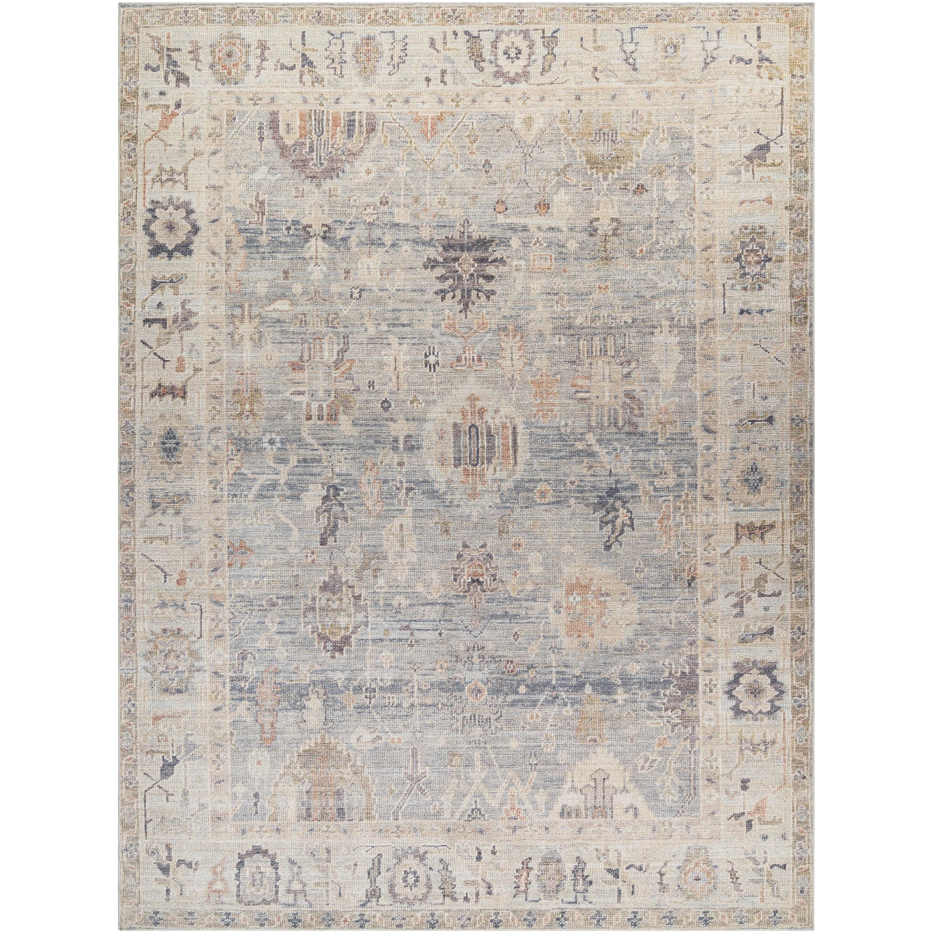 Featuring Becki Owens x Surya Marlene Pale Blue Rug by Surya at Amethyst Home. This exquisite Marlene area rug is the perfect addition to any living space. Designed in specifically for our Becki Owens x Surya line, this stunning piece features a vintage-inspired style that is sure to bring a touch of timeless elegance to your home. The polyester constructi. Amethyst Home provides interior design, new home construction design consulting, vintage area rugs, and lighting in the Scottsdale metro area.