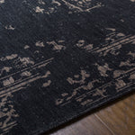 Featuring Festival Dark Charcoal Hand-Knotted Rug by Surya at Amethyst Home. The Festival Collection showcases traditional inspired designs that exemplify timeless styles of elegance, comfort, and sophistication. With their hand knotted construction, these rugs provide a durability that can not be found in other handmade constructions, and boasts the abili.  Amethyst Home provides interior design, new home construction design consulting, vintage area rugs, and lighting in the Nashville metro area.