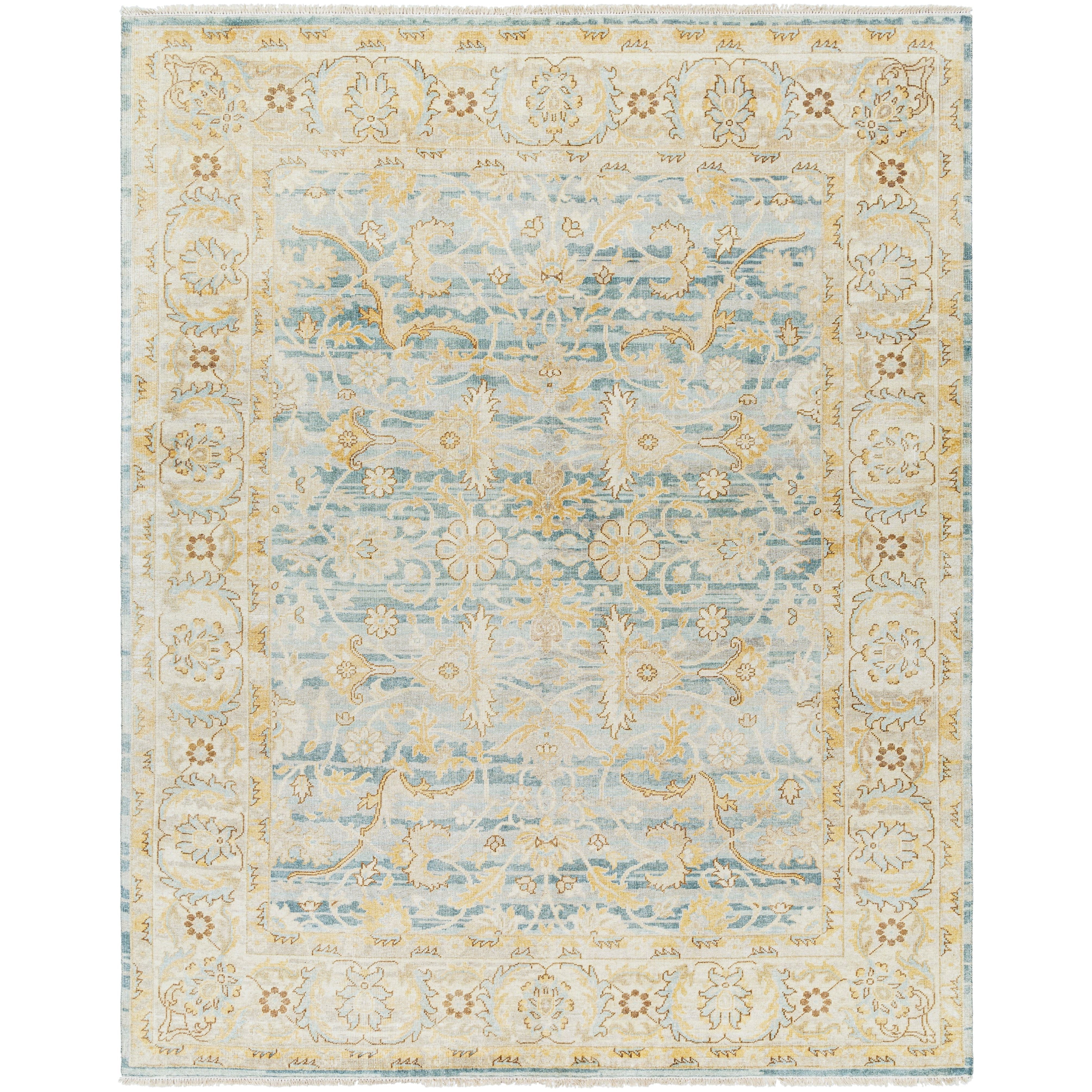 Featuring Hamadan Mustard Hand-Knotted Rug by Surya at Amethyst Home. Old world craftsmanship meets a fresh new look, the Hamadan rug reminds us of our favorite vintage Persian rug. 
70% Wool, 30% ViscoseHand Knotted No PileThickness: 0.2"Fringe Length: 1"HAM-2305. Amethyst Home provides interior design, new home construction design consulting, vintage area rugs, and lighting in the Charlotte metro area.