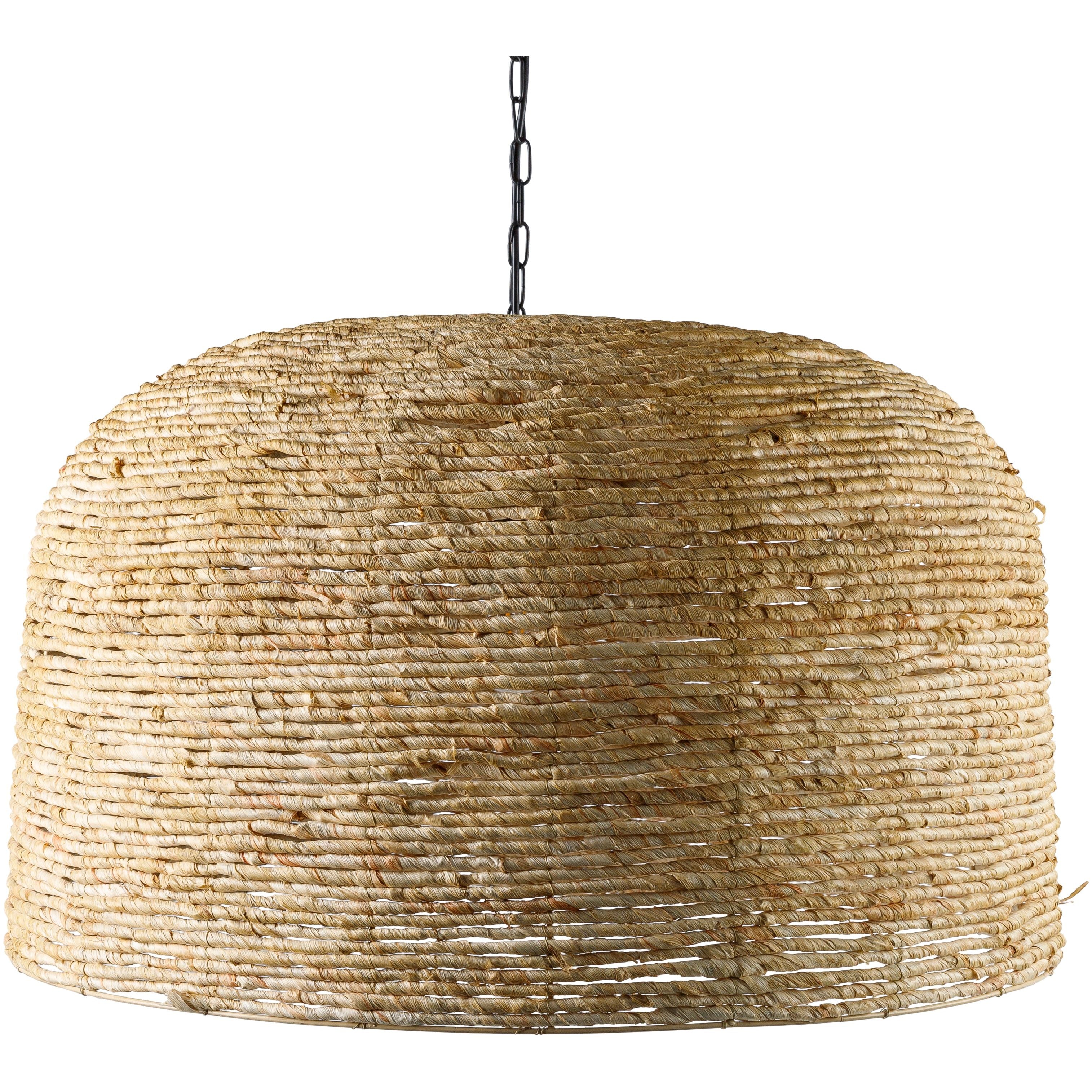 Featuring Himavat Woven Pendant by Surya at Amethyst Home. Experience the luxurious sophistication of the Himavat Woven Pendant. An oversized statement piece, this pendant melds together intricate weaving with exquisite craftsmanship, creating a unique and eye-catching accessory that will grace any room with its elegance.. Amethyst Home provides interior design, new home construction design consulting, vintage area rugs, and lighting in the Portland metro area.