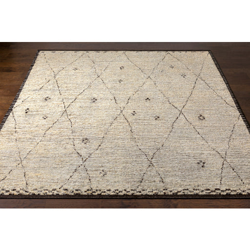 Featuring Khyber Natural / Mocha Hand-Knotted Rug by Surya at Amethyst Home. Silky soft to the touch, our favorite nod to a timeless handmade Moroccan look.  Vacuum regularly and pair with your favorite leather chairs.
Hand KnottedWool, PolyesterKHY-2300. Amethyst Home provides interior design services, furniture, rugs, and lighting in the Miami metro area.