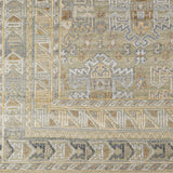 Featuring Nobility Tan / Grey Hand-Knotted Rug by Surya at Amethyst Home. Add an elegant touch to any space with this hand-knotted Nobility Tan / Grey Rug. Its blend of wool and viscose is ultra soft and smooth, while its timeless ornate motif with modern lines create an exquisite, timeless piece. Enjoy its high-low characteristics and luxurious feel to add a touch of sophisti. Amethyst Home provides interior design, new construction, custom furniture, and area rugs in the Newport Beach metro area