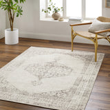 Featuring Olympic Cream/Tan Rug by Surya at Amethyst Home. Elevate any room with the beautiful Olympic Cream/Tan Rug. Made with quality materials and featuring a stunning cream and tan color palette, this rug adds both style and comfort to your home. Its durable construction makes it a long-lasting investment.
100% PolyesterMachine Woven Medium PileThicknes.  Amethyst Home provides interior design, new home construction design consulting, vintage area rugs, and lighting in the Monterey metro area.