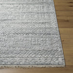 Featuring Pompei Pewter / Silver Hand-Knotted Rug by Surya at Amethyst Home. Add a touch of rustic elegance to your home with the Pompei Pewter / Silver hand-knotted rug. With their hand knotted construction, these washable rugs provide a durability that can not be found in other handmade constructions, and boasts the ability to be thoroughly cleaned as it co. Amethyst Home provides interior design, new home construction design consulting, vintage area rugs, and lighting in the Houston metro area.