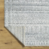 Featuring Pompei Pewter / Silver Hand-Knotted Rug by Surya at Amethyst Home. Add a touch of rustic elegance to your home with the Pompei Pewter / Silver hand-knotted rug. With their hand knotted construction, these washable rugs provide a durability that can not be found in other handmade constructions, and boasts the ability to be thoroughly cleaned as . Amethyst Home provides interior design, new home construction design consulting, vintage area rugs, and lighting in the Laguna Beach metro area.